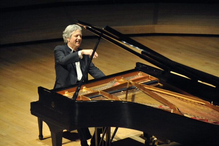 Brian Ganz performs part of his "Chopin Project" presented by the National Philharmonic Orchestra at the Strathmore.  Photo:  Jay Mallin